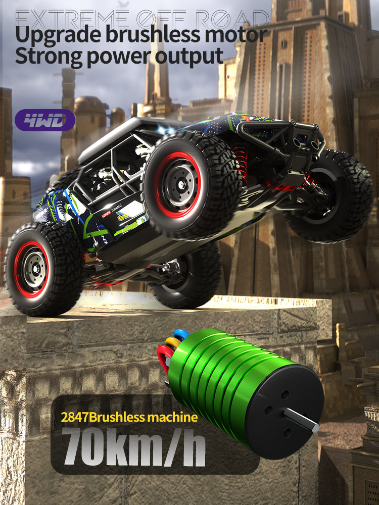 Adventurer Pro: 70 KM/H High-Speed Off-Road RC Car with Optional Extended Battery Adventurer Pro: 70 KM/H High-Speed Off-Road RC Car with Optional Extended Battery